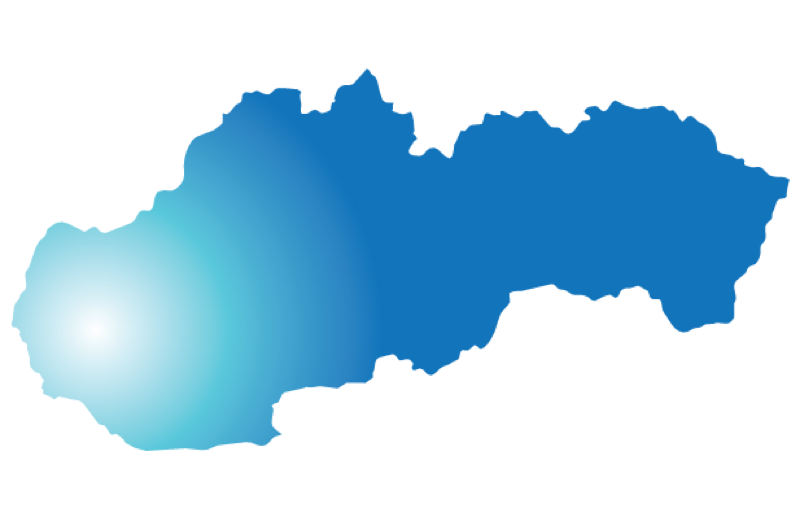 Mapa Slovenska – pôsobnosť servisu okien